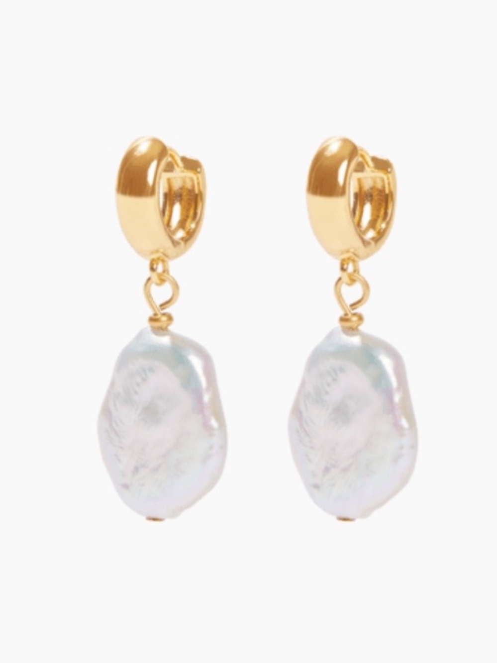 ❗️18K Gold Pearl Drop Earrings Our Spare Change NWT $60!